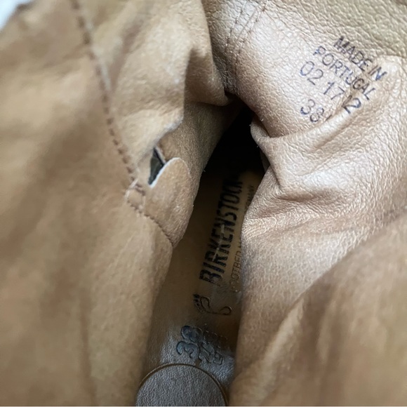 Birkenstock Sarnia Slouchy Boots Taupe Beige Factory Distressing size 38, 7, 7.5 - Picture 13 of 14